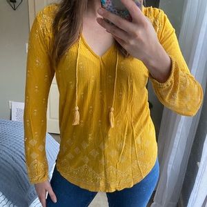 Small Lucky Brand BOHO Mustard Tunic